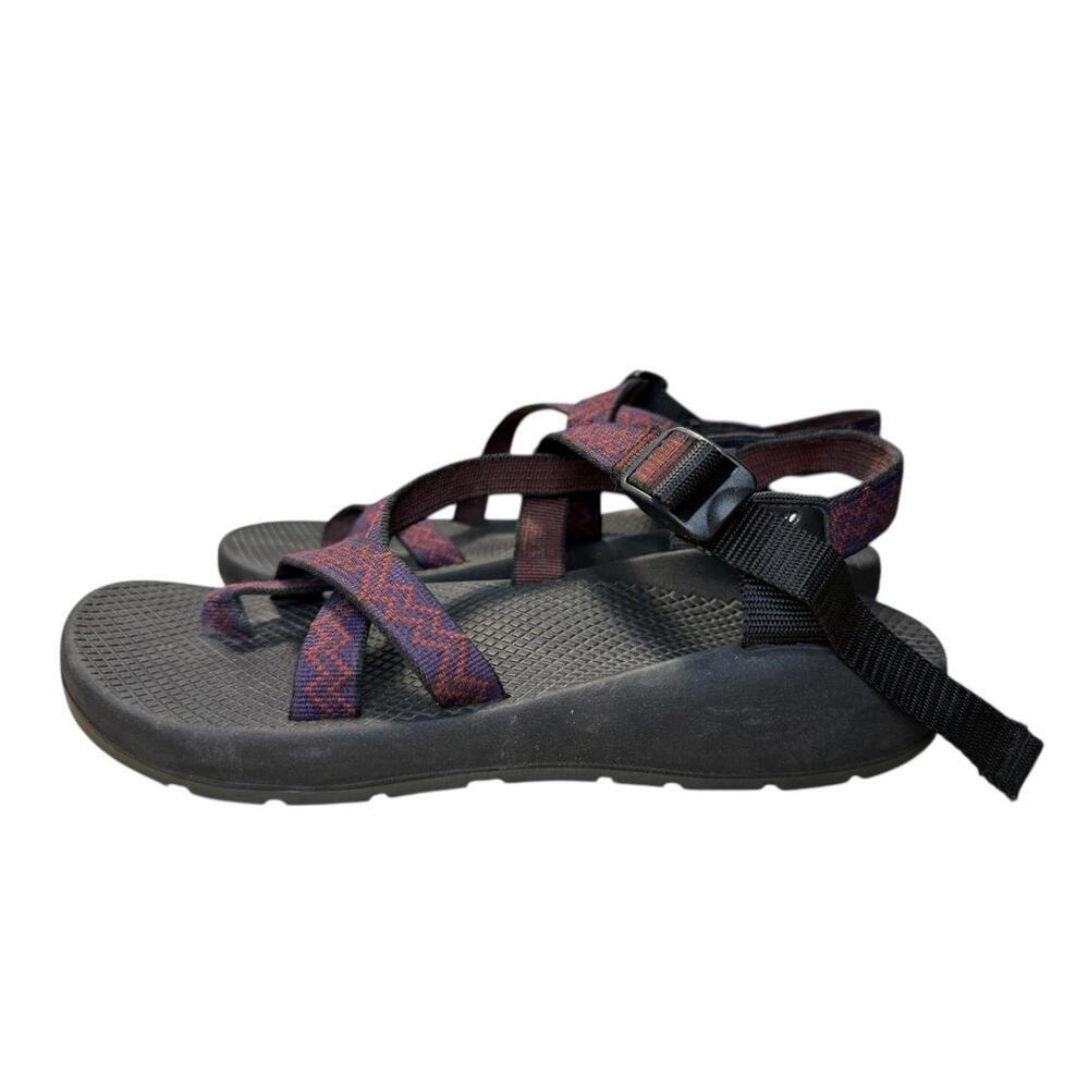 Chaco Z/1 Classic Water Sandals Women’s 11 Red Blue Geometric Flats Leisurewear
